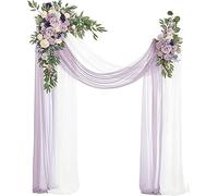 YKJGRTF Artificial for decoración de Bodas, Arco de Boda, Tela drapeada, Flores de Boda, guirnaldas, arreglos Florales, botín for Ceremonia y recepción, decoración de Fondo(F)