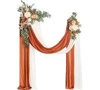 YKJGRTF Artificial for decoración de Bodas, Arco de Boda, Tela drapeada, Flores de Boda, guirnaldas, arreglos Florales, botín for Ceremonia y recepción, decoración de Fondo(C)