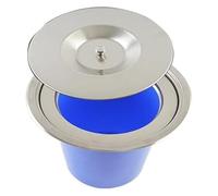 YKJGRTF Basurero empotrado con tapa abatible for encimera, for uso doméstico, con conducto integrado y tapa, de 8 l, for cocina.(Plastic barrel)