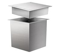 YKJGRTF Basurero empotrado con tapa abatible y cubo de limpieza de acero inoxidable integrado en el conducto de la encimera.