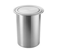 YKJGRTF Basurero empotrado de acero inoxidable 304 con tapa abatible. Contenedor de basura con tapa abatible for cocina, con gabinete y tapa de equilibrio.(R 9L)