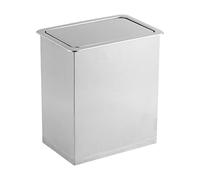 YKJGRTF Basurero empotrado de acero inoxidable 304 con tapa abatible. Contenedor de basura con tapa abatible for cocina, con gabinete y tapa de equilibrio.(S 9L)