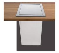 YKJGRTF Basurero empotrado de acero inoxidable 304 con tapa abatible y conducto de residuos de 350 mm con contrapeso.(Silver)