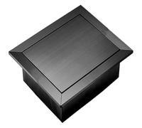 YKJGRTF Basurero empotrado de acero inoxidable con tapa abatible, de acero inoxidable, con tapa cuadrada empotrada y conducto for residuos.(295x195mm)