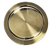 YKJGRTF Basurero empotrado de acero inoxidable con tapa abatible for encimera, for gabinete de cocina, con orificio for basura, de acero inoxidable.(Bronze)