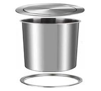 YKJGRTF Basurero empotrado de acero inoxidable con tapa abatible, pequeño, for cocina, con diseño empotrado.(9L)