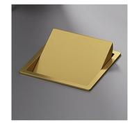 YKJGRTF Basurero empotrado de acero inoxidable for encimera, con tapa abatible, for armario de cocina, con conducto abatible y papelera.(Gold,Single lid)