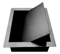 YKJGRTF Basurero empotrado de encimera, con tapa abatible, con conducto cuadrado cepillado, acero inoxidable 304.(220x220mm)