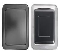 YKJGRTF Basurero empotrado de encimera, con tapa abatible, con tapa de equilibrio, for cocina, de acero inoxidable pulido y cepillado.(Square)