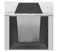 YKJGRTF Basurero empotrado for encimera, con tapa abatible, for armario, con ojal for conducto de basura y cajón integrado con bisagras.(Black)