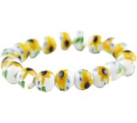 YKJGRTF Cuentas de oración, Pulseras Cuentas, Pulsera Porcelana Azul Tinta y Blanca con Estilo étnico Femenino, Elegante joyería cerámica for Regalo del día San Valentín, puño Yoga meditación(F)