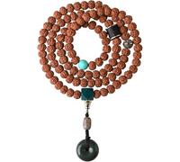 YKJGRTF Cuentas de oración, Pulseras de Cuentas, Collar de 108 Cuentas Naturales, Cuentas de oración Vajra Bodhi Mala for meditación de Yoga, Cuentas de Rosario Budista, joyería de Brazalete
