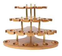 YKJGRTF Tobacco Pipe Stand,Wooden Tobacco Pipe Stand,Pipe Stand,Pipe Stand Tobacco Pipe Rack for 15 Smoking Pipes Wooden Pipe Holder(Color3)