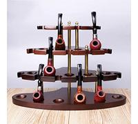 YKJGRTF Tobacco Pipe Stand,Wooden Tobacco Pipe Stand,Pipe Stand,Pipe Stand Tobacco Pipe Rack for 15 Smoking Pipes Wooden Pipe Holder(Color1)