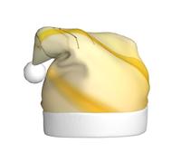 YKJJFVZ Abstracto amarillo libélula 3 imprimir sombrero de Santa Claus, sombrero de Navidad para adultos Unisex, sombrero de Navidad para Año Nuevo