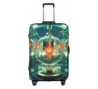 YKJJFVZ Abstracto Biología Química Impresión Maleta Protector de viaje, Fundas de equipaje elegante y protectora, Blanco, Medio, Blanco, Medio, Blanco 1, M