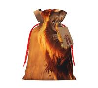 YKJJFVZ African Animals1 - Bolsas de regalo de Navidad versátiles con cordón, material de arpillera, bolsas de envoltura de Navidad, bolsas de caramelos