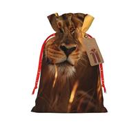 YKJJFVZ African Animals2 - Bolsas de regalo de Navidad versátiles con cordón, material de arpillera, bolsas de envoltura de Navidad, bolsas de caramelos