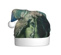 YKJJFVZ Agua Rush To Tropical Beach Print Santa Claus Sombrero, Unisex Adulto Sombrero de Navidad Sombrero de Navidad