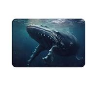 YKJJFVZ Alfombra de bienvenida con estampado de ballena para entrada interior y exterior, tela de franela