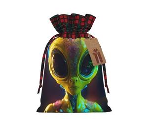 YKJJFVZ Alien Planeta Imprimir Cordón Bolsa de regalo Bolsas de regalo de Navidad Bolsas de regalo festivo