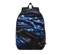 YKJJFVZ American Thin Blue Line Flag Print Elegante Mochila, Mochila de Viaje, Mochila de Trabajo, Mochila Ligera, Negro, Talla Única, Negro, Rozmiar Uniwersalny, Negro 1, Rozmiar uniwersalny