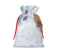 YKJJFVZ Animal Paw Prints impresión versátil cordón Navidad regalo bolsas, material de yute, bolsas de regalo de Navidad, bolsas de caramelo