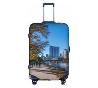 YKJJFVZ Austin Texas Print Protector de equipaje para viajes, elegantes y protectoras, Blanco 1, XL