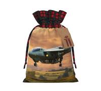 YKJJFVZ aviones de combate impresión cordón bolsas de regalo bolsas de regalo Navidad regalos navideños regalos fiesta