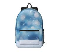 YKJJFVZ Azul Navidad Copo De Nieve Impresión Elegante Mochila,Mochila De Viaje,Mochila Para Trabajo,Mochila Ligera, Negro, Talla Única, Negro 1, One Size