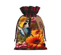 YKJJFVZ Bolsas de regalo con cordón de impresión de Garden3 de colores vívidos, bolsas de regalo de Navidad para regalos de Navidad, recuerdos de fiesta