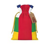 YKJJFVZ Bolsas de regalo con cordón de tamaño mediano con estampado de bandera de África Central, bolsas de joyería para caramelos, regalos de boda, Navidad