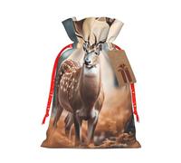 YKJJFVZ Bolsas de regalo de tamaño mediano con diseño de ciervo en el desierto de cola blanca con diseño de ciervo en el desierto, bolsas de regalo para caramelos, regalos de boda o Navidad