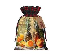 YKJJFVZ bolsas de regalo impresas piña con cordón, bolsas de regalo para regalos navideños y fiestas