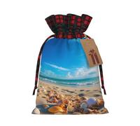YKJJFVZ Conchas playa impresión cordón bolsa de regalo Bolsas de embalaje Navidad regalo regalos festivos