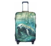 YKJJFVZ Crazy Save Manatee Print Maletín de viaje, elegantes y protectoras para equipaje, blanco, medio, blanco, mediano, Blanco 1, M
