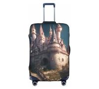 YKJJFVZ Dream-Like Fairy Tale Castle Print Protector de maleta de viaje, elegante y protectora para el equipaje, blanco, XL, XL, Blanco 1, XL