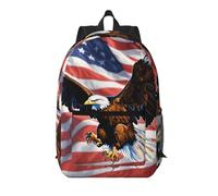YKJJFVZ Eagle With Usa Flag Print Elegante Mochila,Mochila de viaje,Mochila Para Trabajo,Mochila Ligera, Negro, Talla Única, Negro 1, One Size