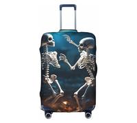 YKJJFVZ esqueleto bailando maletín protector de viaje, fundas de equipaje elegantes y protectoras, blanco, grande, blanco, grande, Blanco 1, L