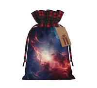 YKJJFVZ Galaxy Cloudc Bolsas de regalo impresas con cordón, bolsas de regalo para Navidad, regalos para fiestas
