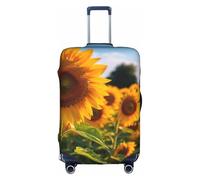 YKJJFVZ Girasol Jardín Estampado Maleta Protector Viaje, Elegante y Protectora Cubiertas de equipaje, Blanco, Medio, Blanco 1, M