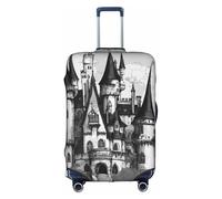 YKJJFVZ Gótico castillo de cuento de hadas imprimir maleta Protector de viaje, elegante y protectora Fundas de equipaje, Blanco 1, XL