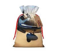 YKJJFVZ Guerra Mundial 2 Aircraft Airplan2 impresión versátil cordón Navidad regalo bolsas, material de yute, bolsas de regalo de Navidad, bolsas de caramelo