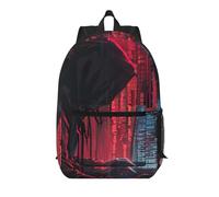YKJJFVZ Hacker Attack Print Elegante Mochila, Mochila de viaje, Mochila de trabajo, Mochila ligera, Negro, Talla única, Negro, Rozmiar uniwersalny, Negro 1, Rozmiar uniwersalny
