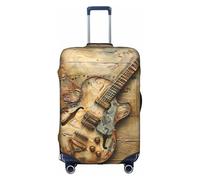 YKJJFVZ Hermoso protector de maleta con estampado de guitarra para viajes, fundas de equipaje elegantes y protectoras, Blanco 1, S