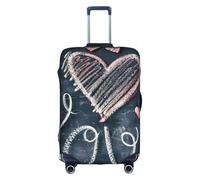 YKJJFVZ I Love You Words With Hearts Print Protector de maleta para viajes, elegantes y protectoras fundas de bolsillo para equipaje, Blanco 1, L