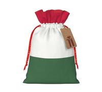 YKJJFVZ Impresión de bandera húngara versátiles bolsas de regalo navideñas con cordón, tela de yute, bolsas de regalo navideñas, bolsas de dulces