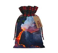 YKJJFVZ Kilauea Volcanes Imprimir Cordón Bolsa de regalo Bolsas de regalo de Navidad Bolsas de regalo festivo