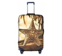 YKJJFVZ Madera Estrella de Mar Imprimir Maleta Viaje Protector, Elegante y Protectora Cubiertas de equipaje, Blanco, Pequeño, Blanco, Pequeño, Blanco 1, S