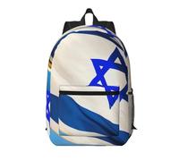 YKJJFVZ Mochila con estilo con bandera israelí impresa, mochila de viaje, mochila de trabajo, mochila ligera, negro, talla única, negro, rozmiar uniwersalny, Negro 1, Rozmiar uniwersalny